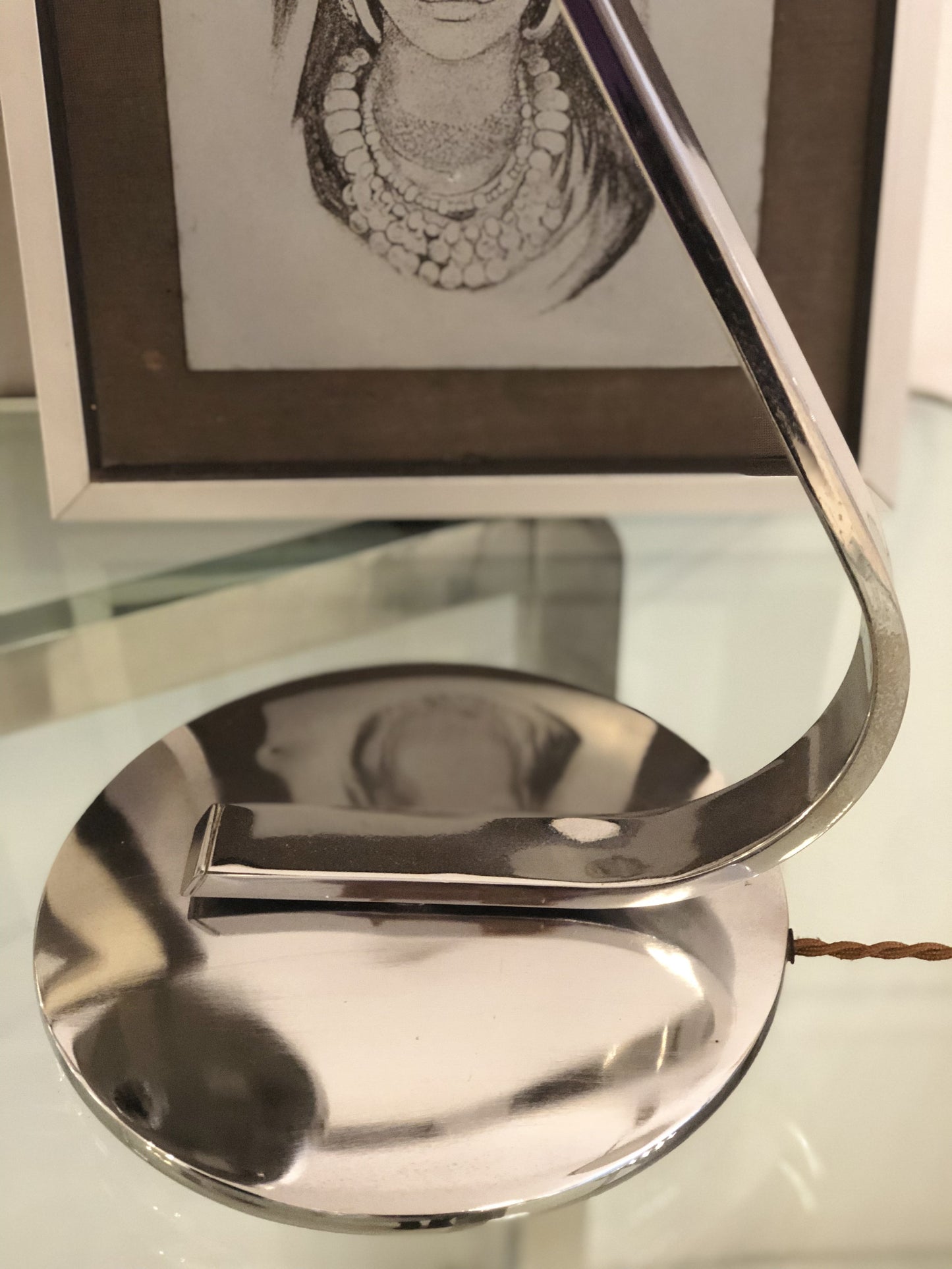 Spanish Mid-Century Vintage Chrome Desk Lamp by Fase, 1960's - Spirit Gallery 