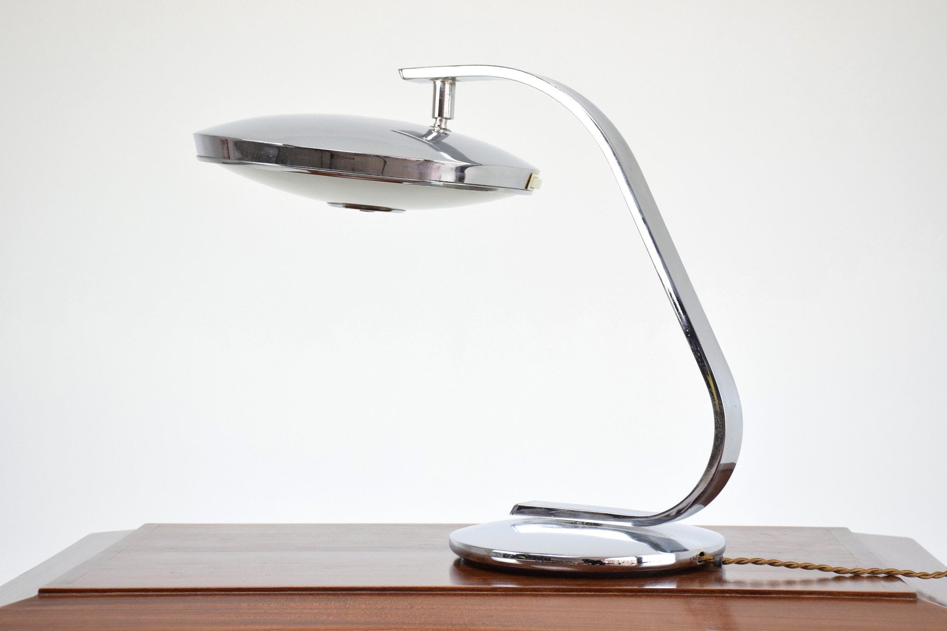 Spanish Mid-Century Vintage Chrome Desk Lamp by Fase, 1960's - Spirit Gallery 