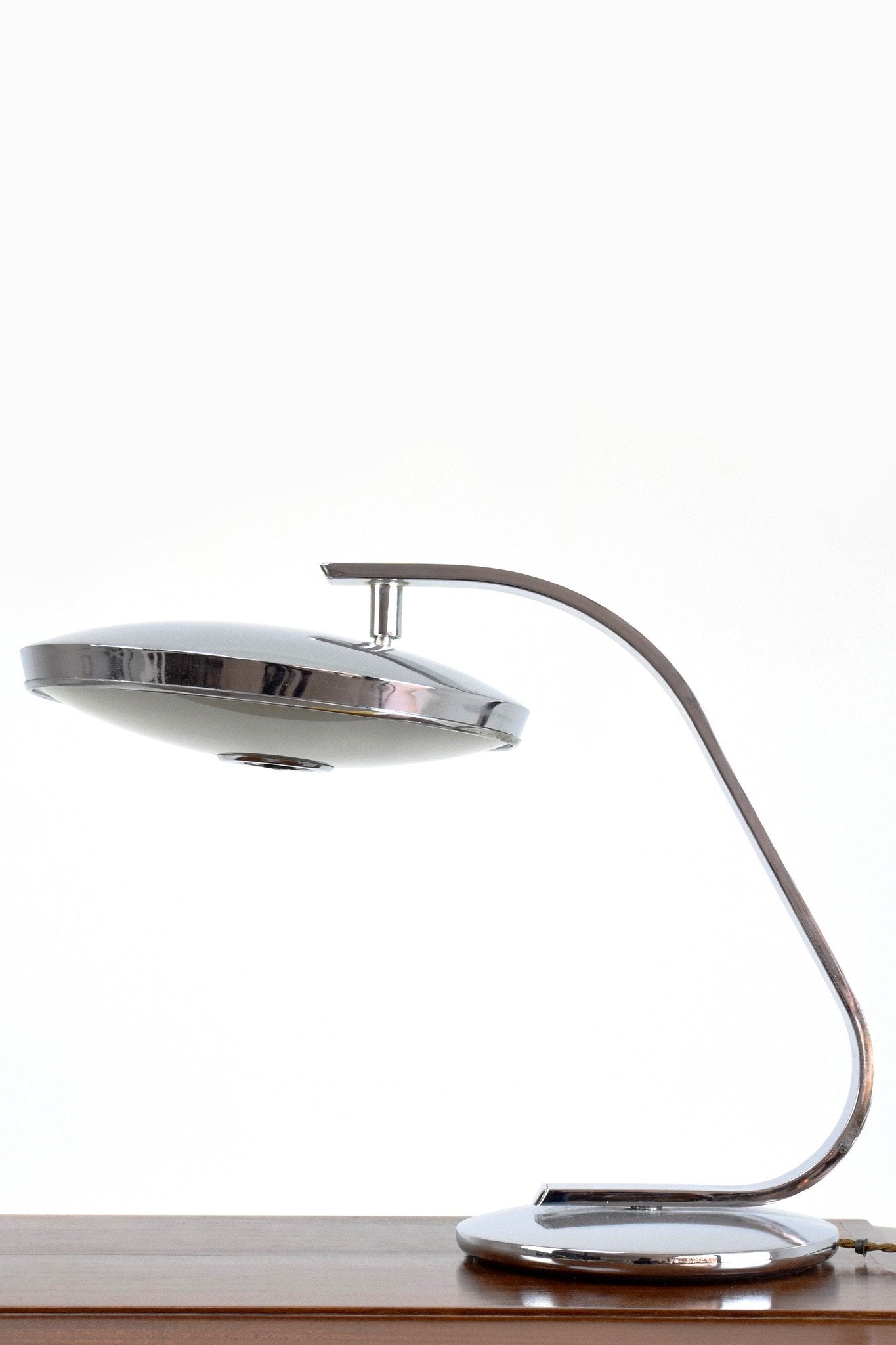Spanish Mid-Century Vintage Chrome Desk Lamp by Fase, 1960's - Spirit Gallery 