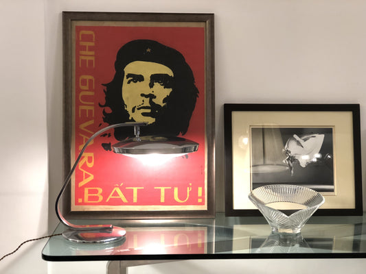 Spanish Mid-Century Vintage Chrome Desk Lamp by Fase, 1960's - Spirit Gallery 