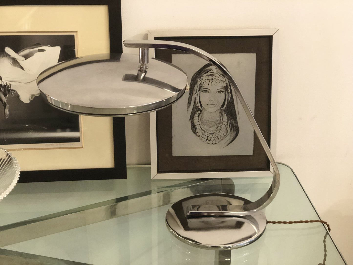 Spanish Mid-Century Vintage Chrome Desk Lamp by Fase, 1960's - Spirit Gallery 