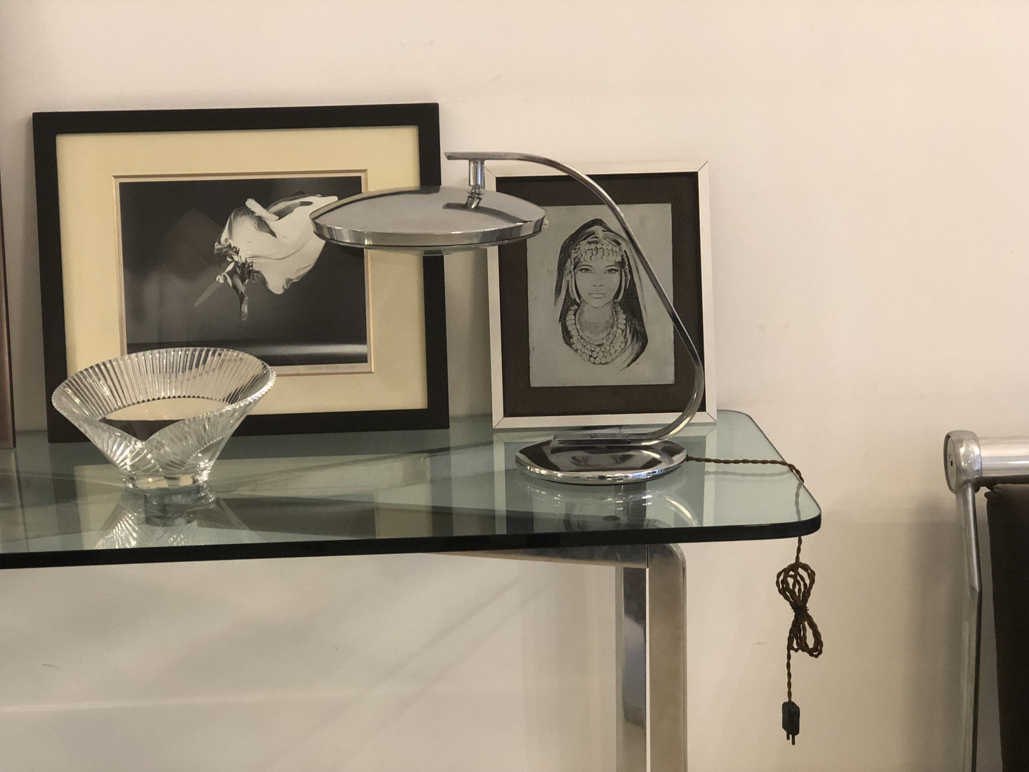 Spanish Mid-Century Vintage Chrome Desk Lamp by Fase, 1960's - Spirit Gallery 