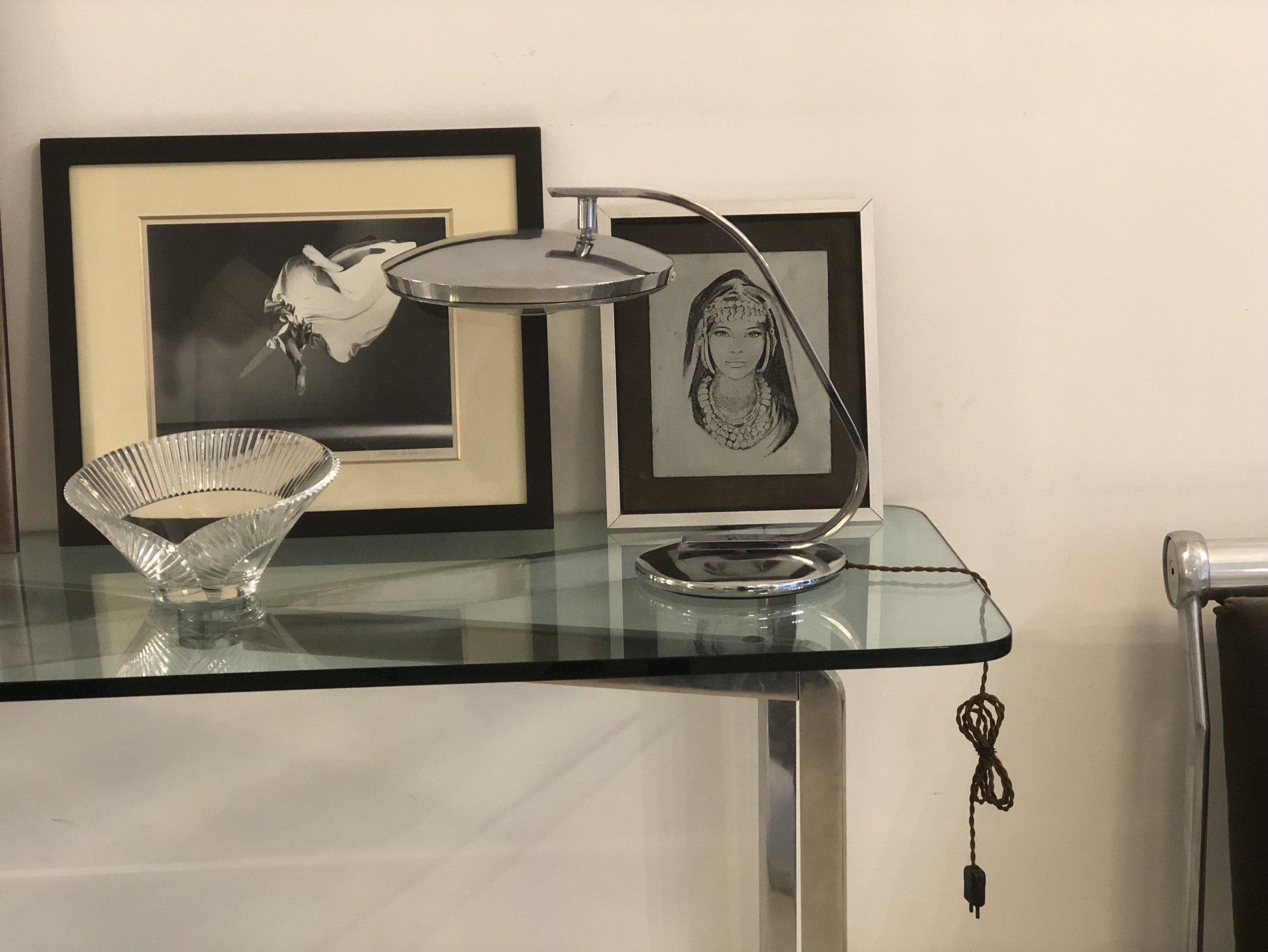 Spanish Mid-Century Vintage Chrome Desk Lamp by Fase, 1960's - Spirit Gallery 