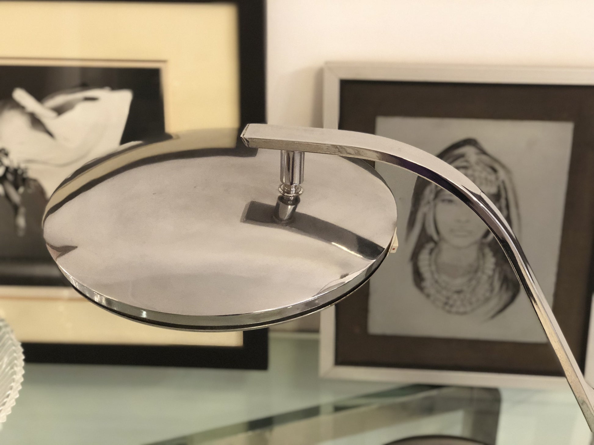 Spanish Mid-Century Vintage Chrome Desk Lamp by Fase, 1960's - Spirit Gallery 