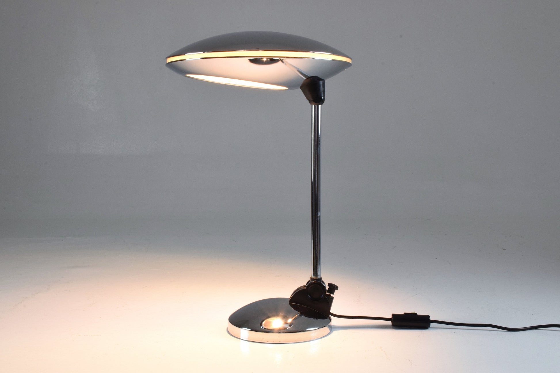 Spanish Vintage Chrome Desk Lamp by Fase, 1950's - Spirit Gallery 