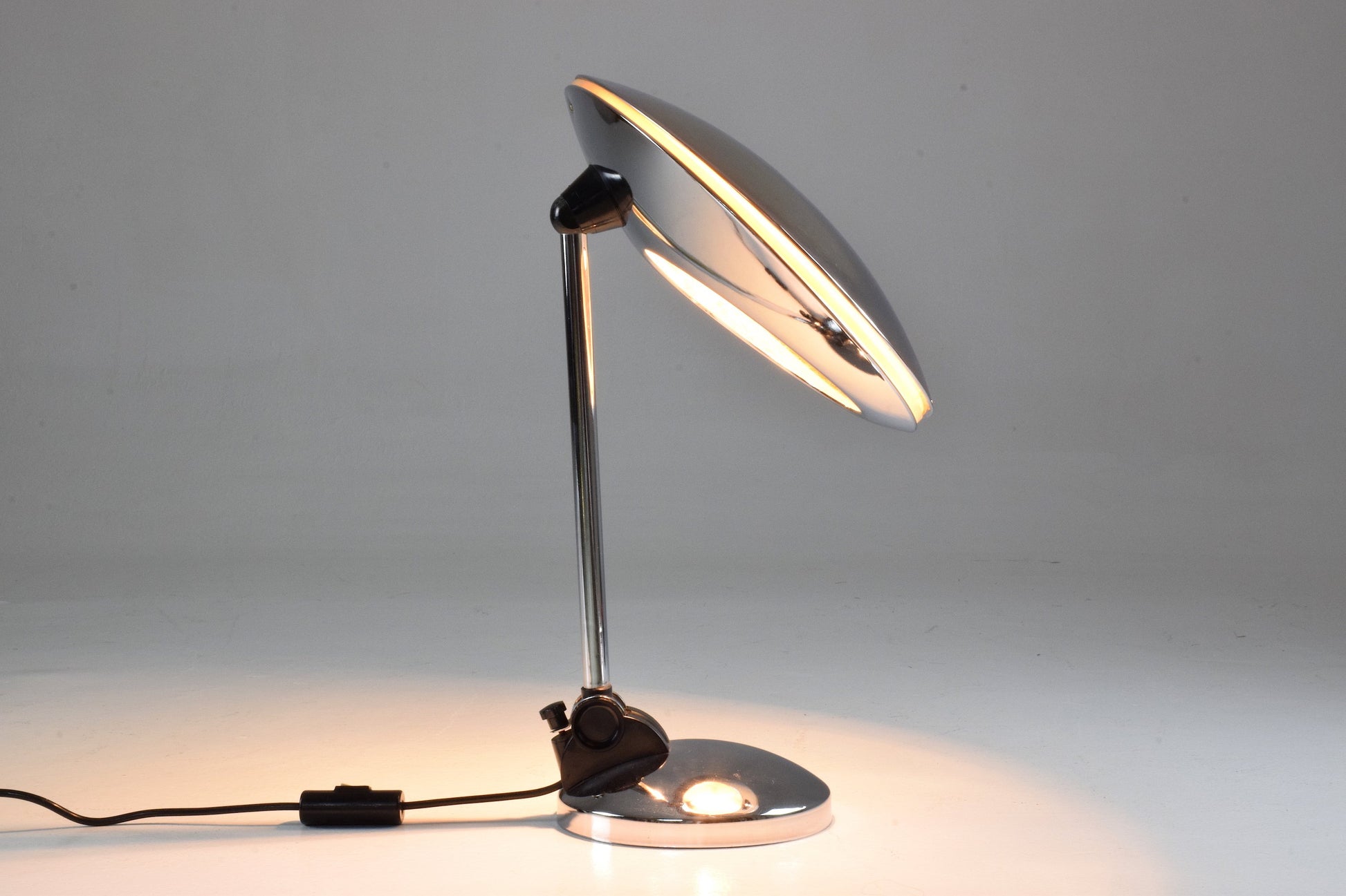 Spanish Vintage Chrome Desk Lamp by Fase, 1950's - Spirit Gallery 
