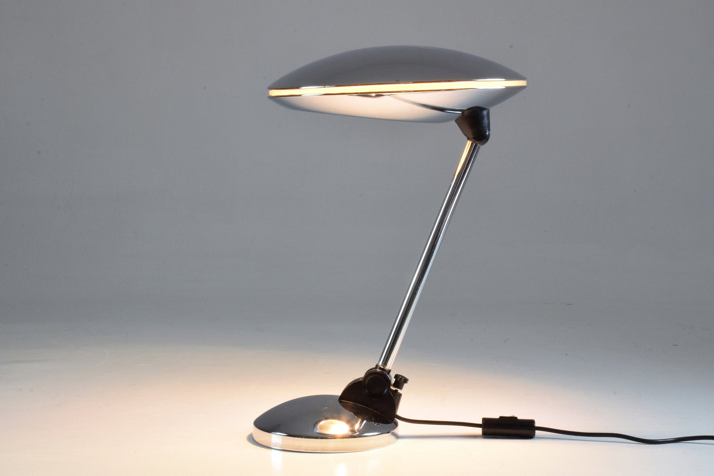 Spanish Vintage Chrome Desk Lamp by Fase, 1950's - Spirit Gallery 