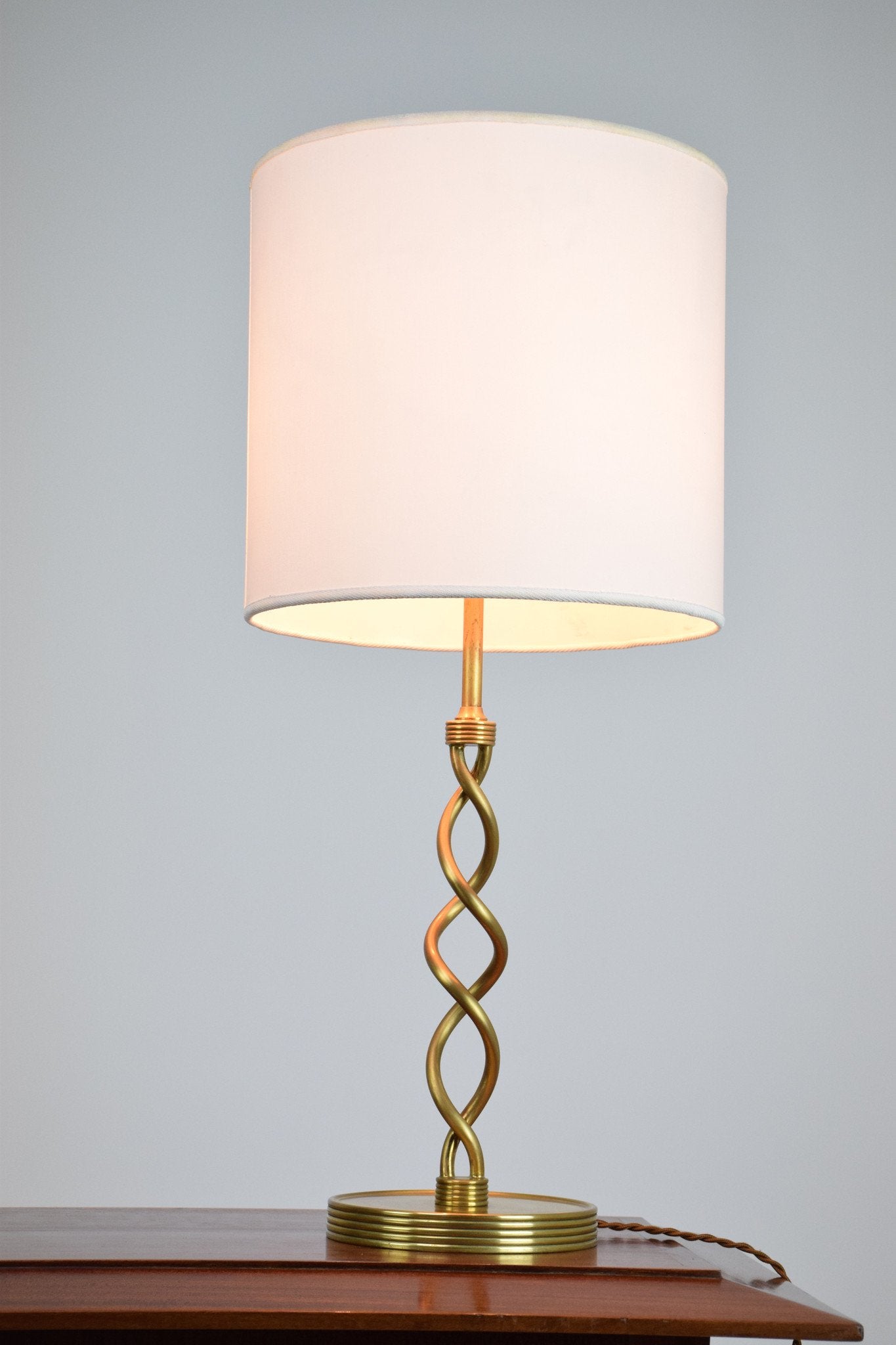 Twisted Brass Table Lamp, France, 1960's - Spirit Gallery 