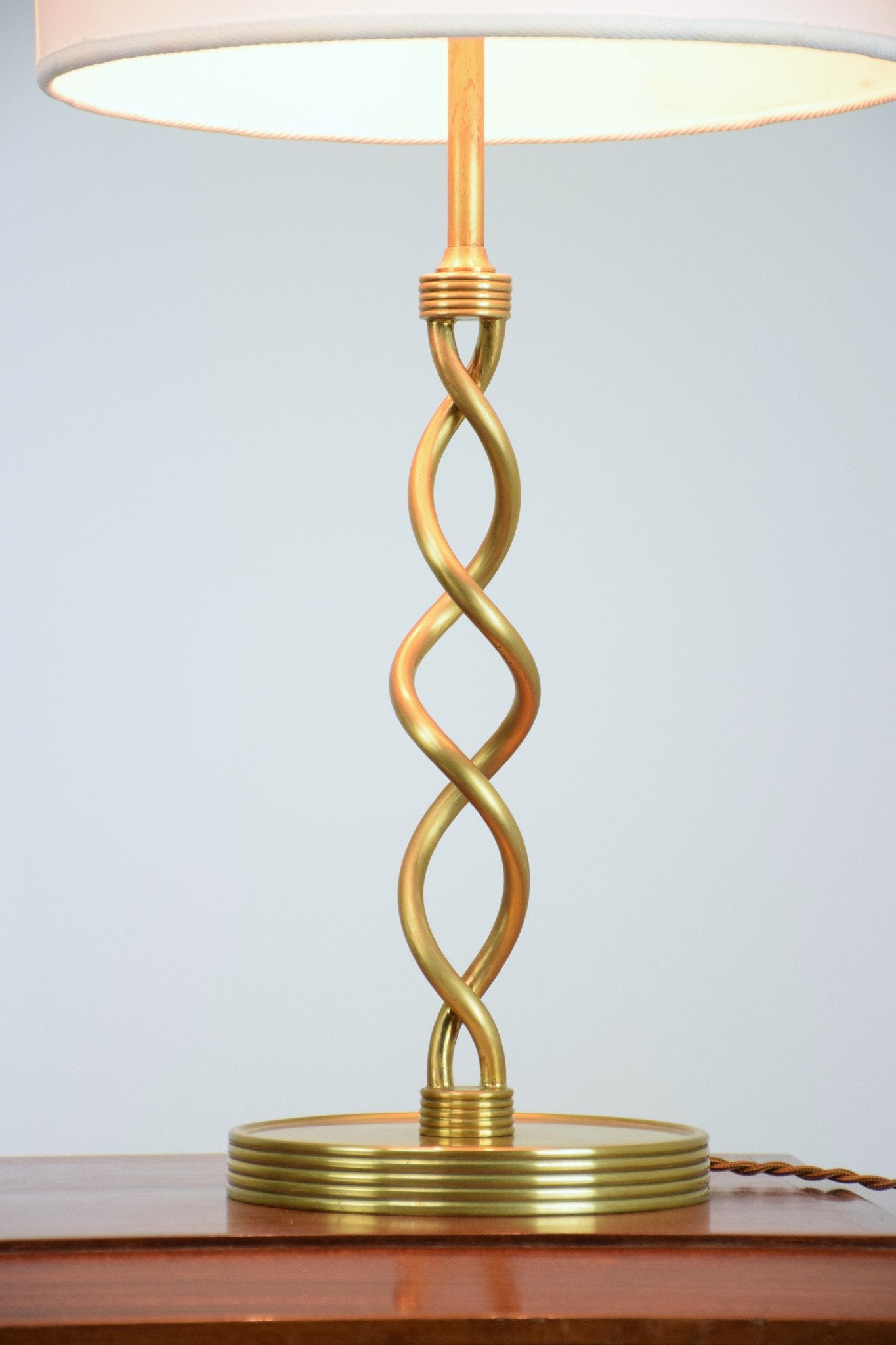 Twisted Brass Table Lamp, France, 1960's - Spirit Gallery 
