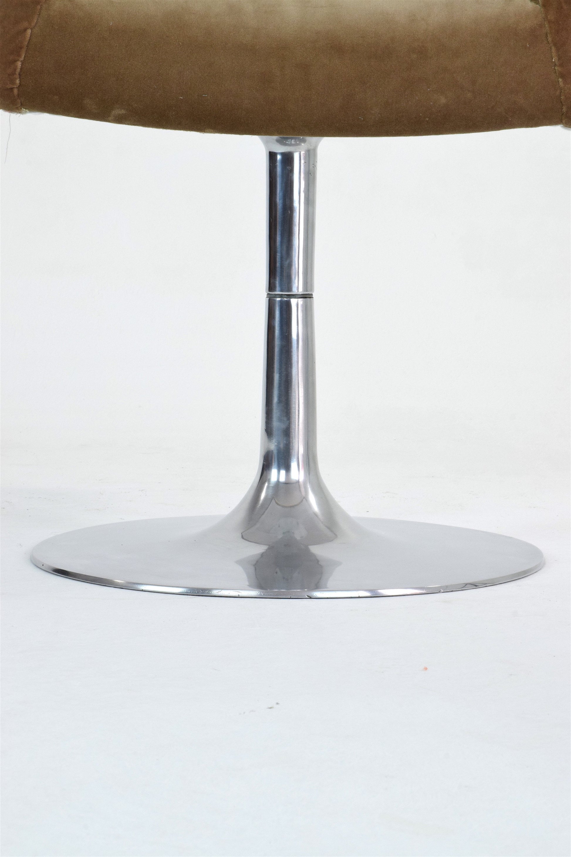 Velvet Tulip Chair, France, 1970's - Spirit Gallery 