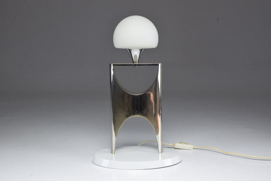 Vintage Aluminium Boulle Table Lamp, 1950-1960 - Spirit Gallery 
