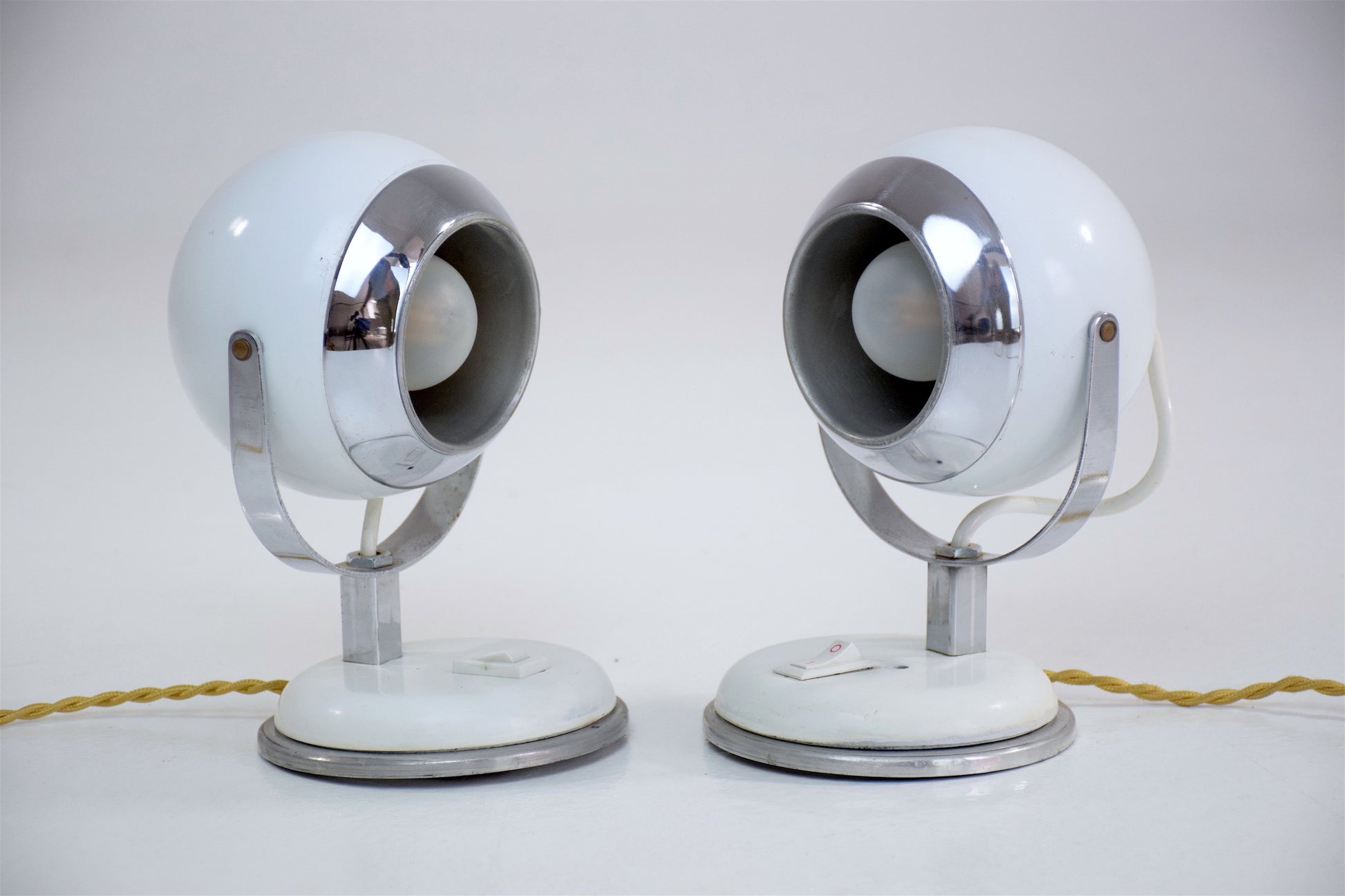 Vintage Eyeball Lamps, 1970s, Set of 2 - Spirit Gallery 