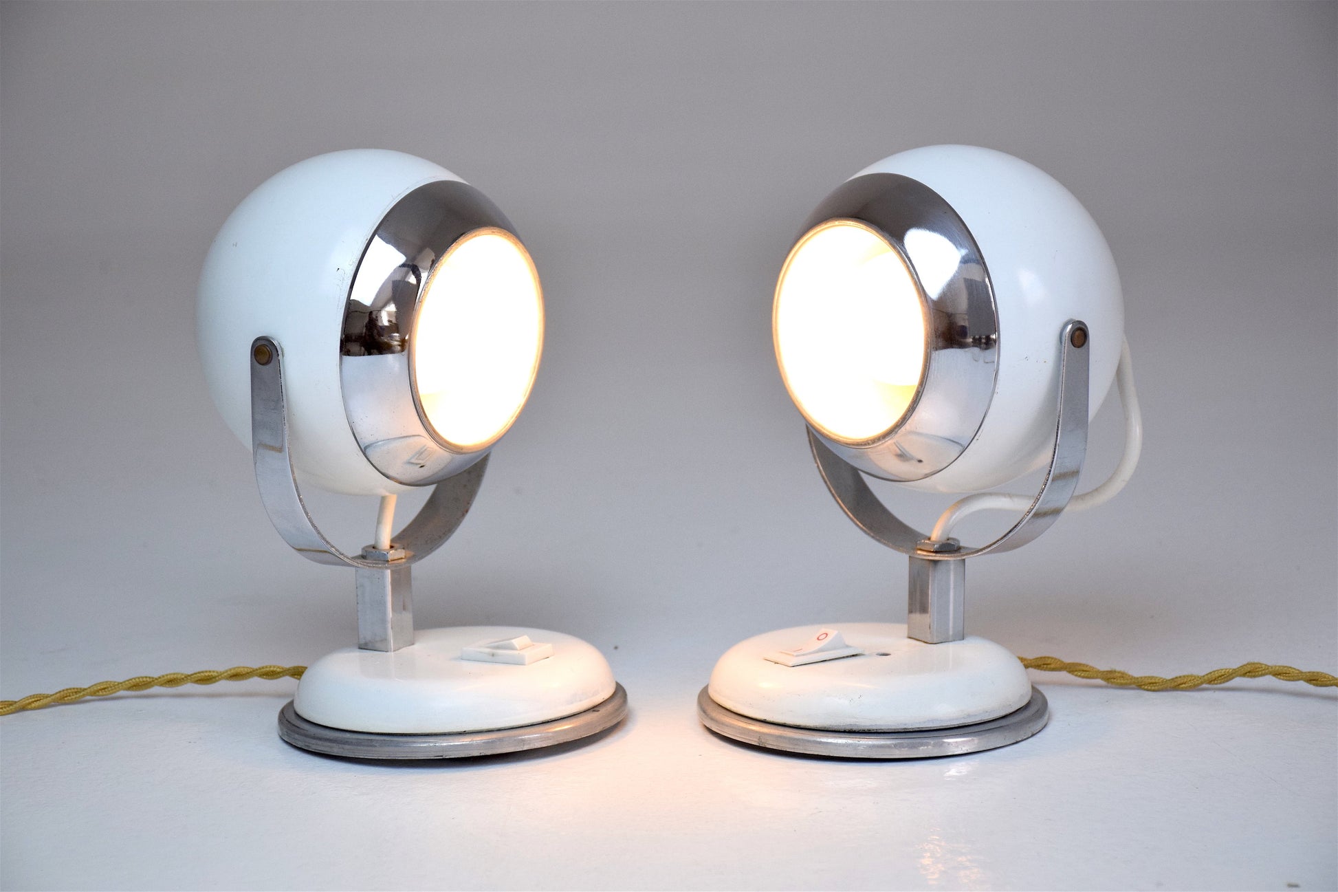 Vintage Eyeball Lamps, 1970s, Set of 2 - Spirit Gallery 
