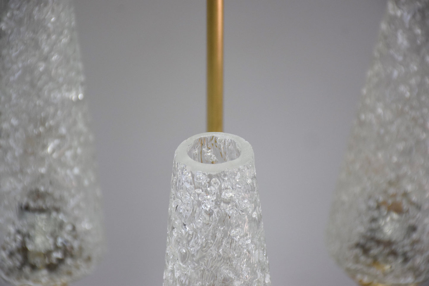 Vintage Three-Light Brass Glass Table Lamp - Spirit Gallery 