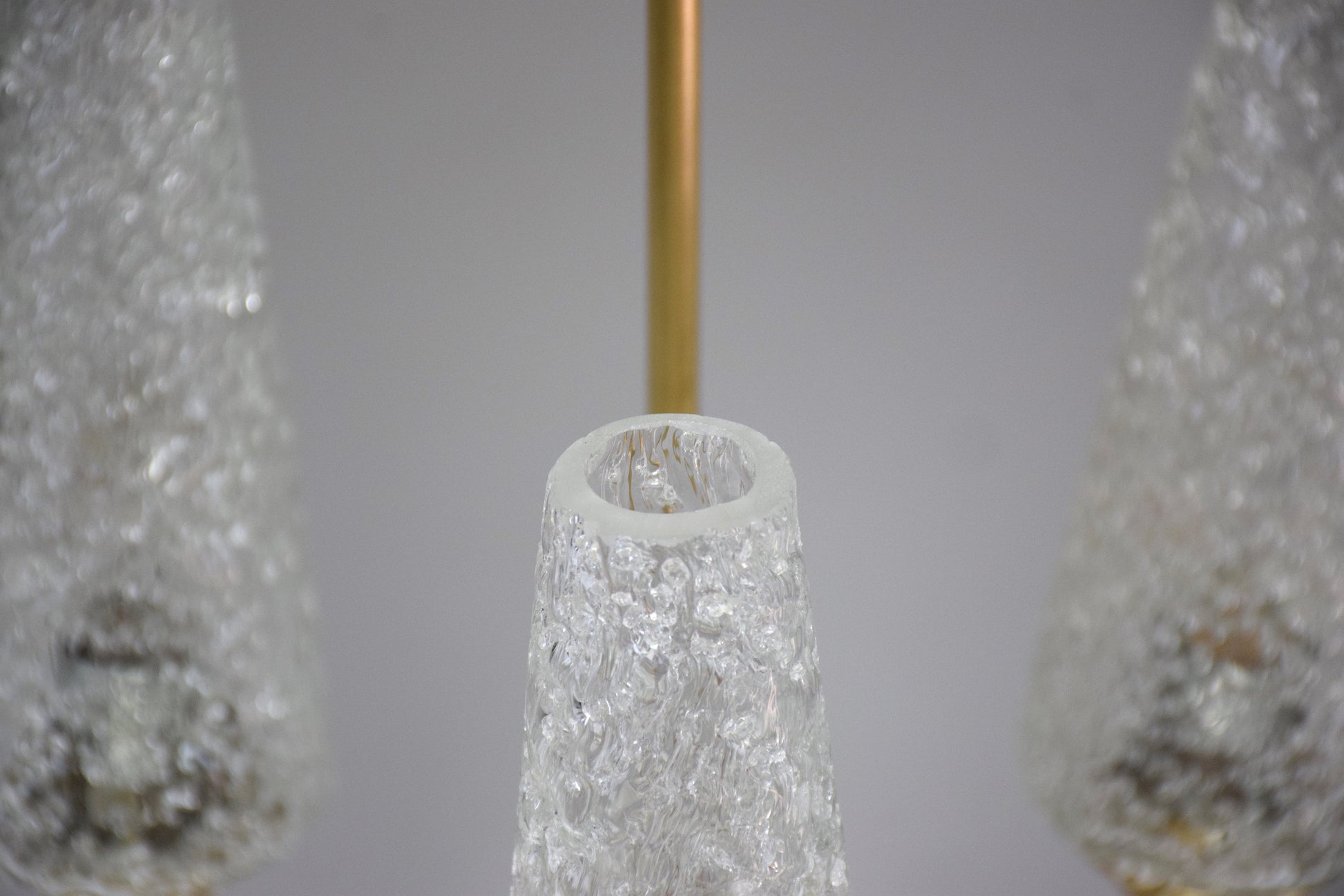 Vintage Three-Light Brass Glass Table Lamp - Spirit Gallery 