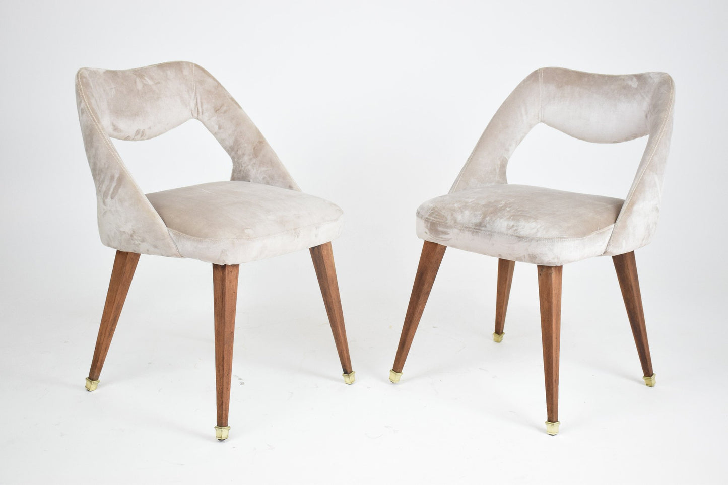 Vintage Velvet Oak Chair, 1970's - Spirit Gallery 