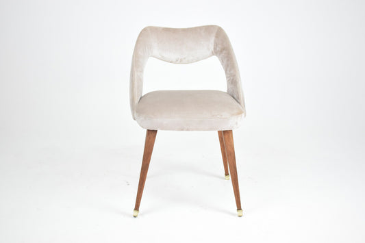 Vintage Velvet Oak Chair, 1970's - Spirit Gallery 