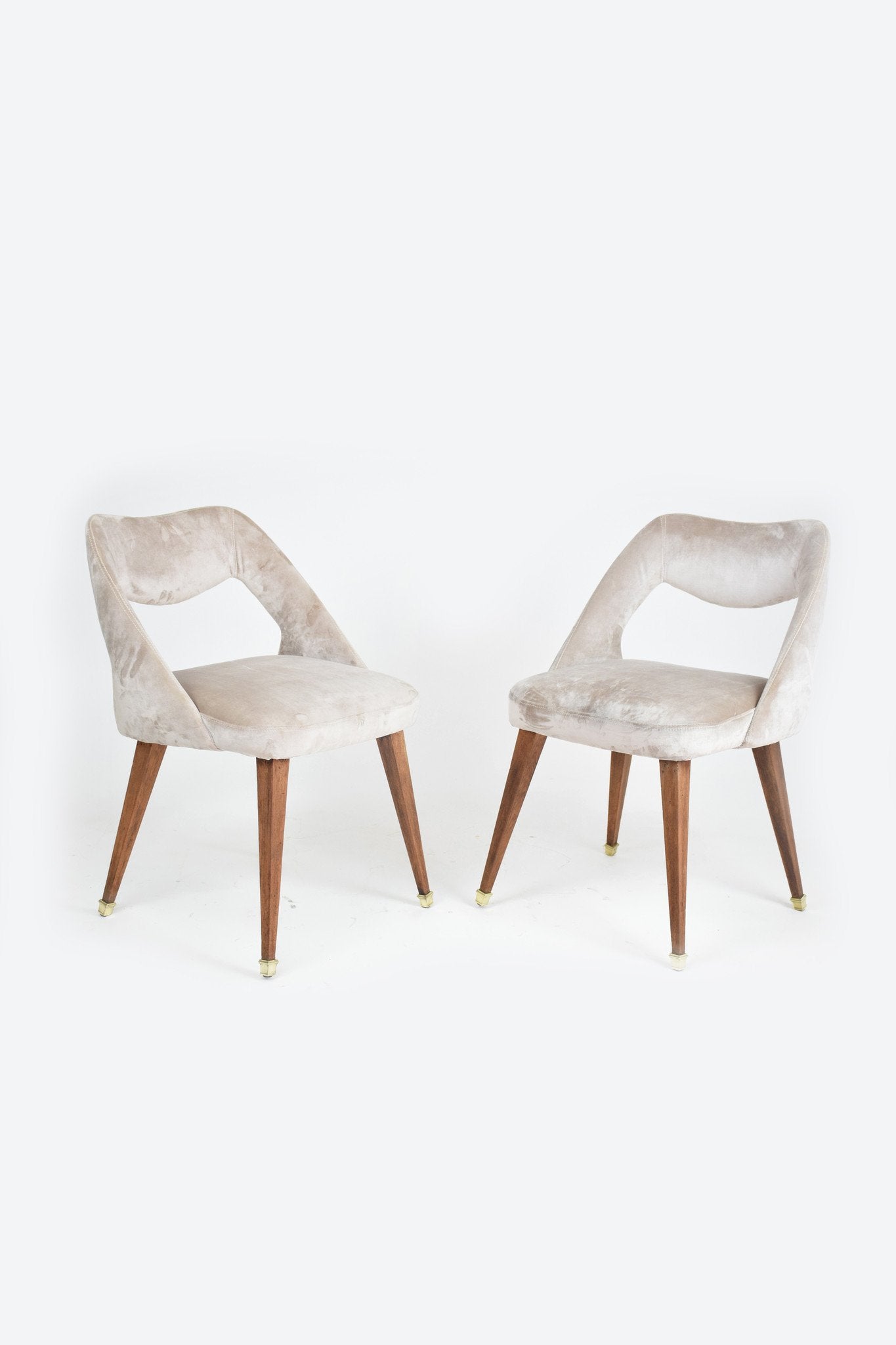 Vintage Velvet Oak Chair, 1970's - Spirit Gallery 